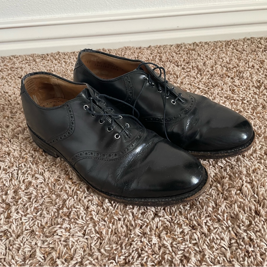 Johnston & Murphy Men’s Black Dress Shoes, Size 10.5